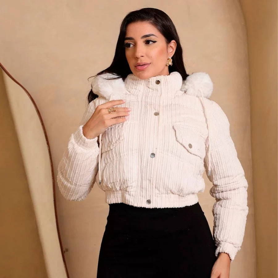 Jaqueta Puffer Flora Peluciada - Conforto e Estilo