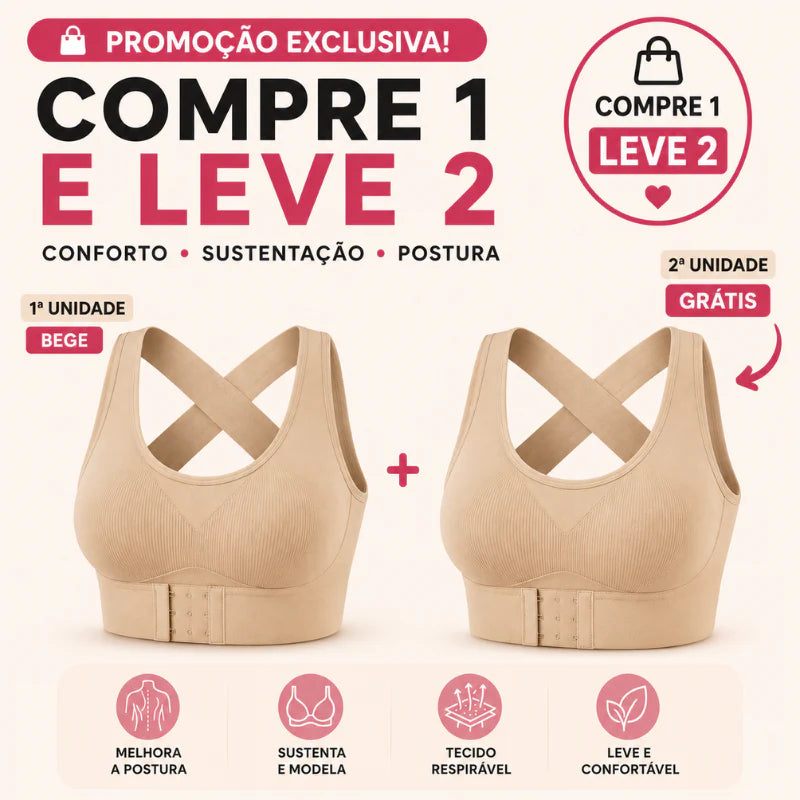 Sutiã VieBele Modelador Postural –  Sustenta com Conforto [COMPRE 1 & LEVE 2]