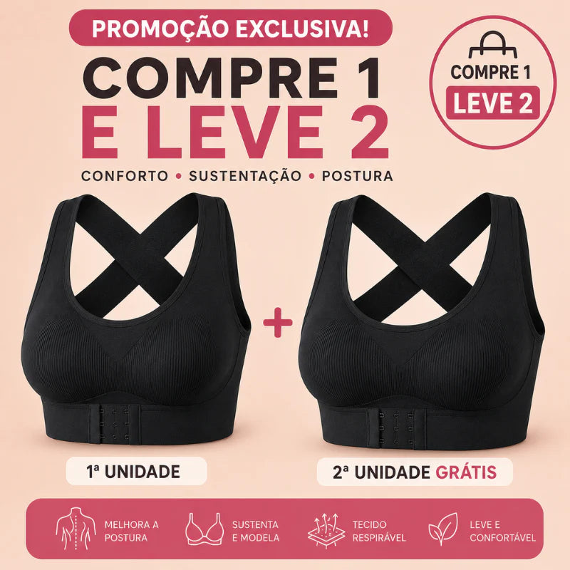 Sutiã VieBele Modelador Postural –  Sustenta com Conforto [COMPRE 1 & LEVE 2]