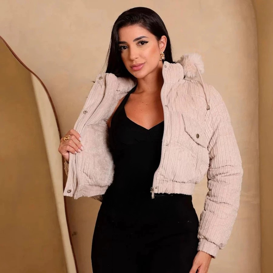 Jaqueta Puffer Flora Peluciada - Conforto e Estilo