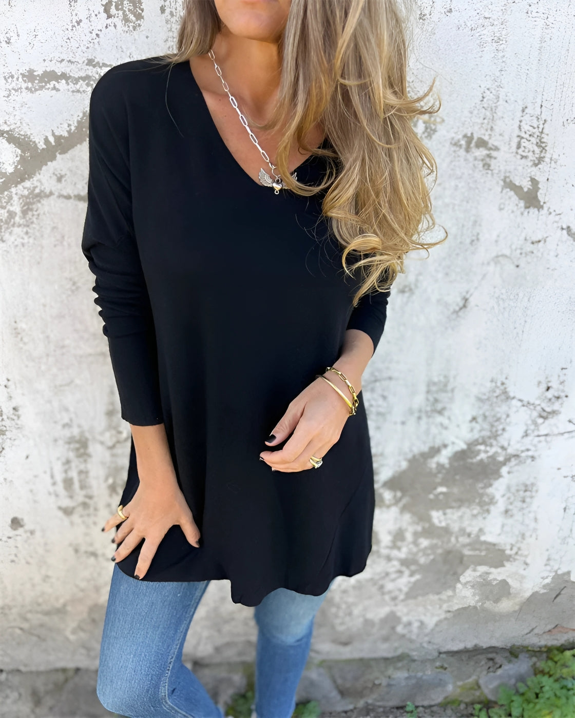 Camisa Eva | Decote em V - Delicada e Fresquinha (Algodão Premium)