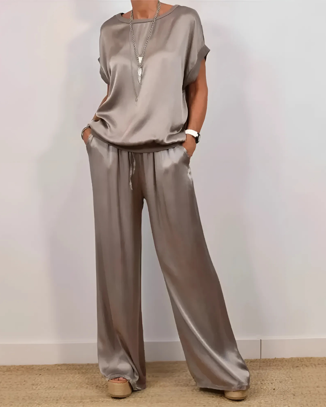 Conjunto Thamires | 2 Peças - Chiffon (Estilo Americano)