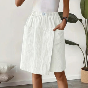 Shorts Saia Serena™ em Linho de Algodão com Elegância Premium